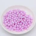 Perles Demi-Rondes Plates Couleur AB Violette Nail Art Bricolage Accessoires Cabochons - Violet Clair AB