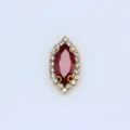 Bouton griffes cristal strass marquise rouge pour couture robe de mariee DIY accessoires - Rouge
