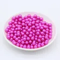 Perles d'imitation ABS rose vif 3-8mm perles fausses en vrac pour bricolage bijoux artisanaux. - Rose rouge