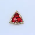 Roter dreieckiger Kristall Strass Krallenbohrer DIY Kleidungszubehoer variant - Rot