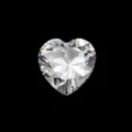 Lucente zircone cubico bianco a forma di cuore strass di cristallo per nail art fai da te e gioielli. - Forma a Cuore / 20 Pezzi/Confezione (Cuore 6x6mm) / Bianco trasparente