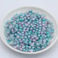 Flatback half round mermaid pearl beads for DIY phone case and nail art decorations. - 5#