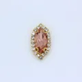 Bouton Strass Cristal Marquise Rose Serti Dore Couture Accessoire Vetement DIY Variante - Rouge Rose