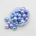 Perle Imitazione Forate ABS Sfumatura Sirena Nail Art Accessori Perline Bigiotteria - N. 2 colore sfumato