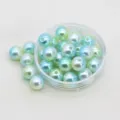 Perle artificiali forate in ABS con sfumatura colorata per accessori di nail art eleganti - N. 3 colore sfumato