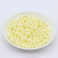 Perles d'imitation ABS perles en vrac 3-8mm DIY fabrication de bijoux déco de mariage - Light jaune