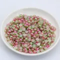 ABS flat-backed half-round gradient mermaid pearls for DIY phone case and nail art decorations. - 8#