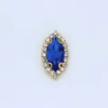 Bouton De Cristal Strass Marquise Bleu Avec Verre Griffe Couture Diamant Pour Accessoire Vêtement DIY - Bleu foncé