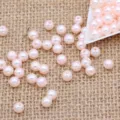 4-8mm dual-hole abs plastic imitation pearl loose beads for DIY jewelry making - Sweet Pink