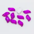 Strass en verre cristal à double trou en forme de S pour vêtements DIY et robes de mariée. - Rose rouge