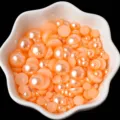 Perles demi-rondes orange mélangées pour nail art et loisirs créatifs DIY, tailles variées 15g. - Champagne