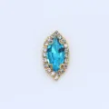 Bouton de griffe en cristal strass marquise bleu accessoire de couture DIY pièce - Bleu lac