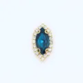 Cristal Bleu Foncé Marquise Strass Sertissage Griffes Accessoire Couture DIY Variante - Bleu Paon