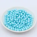 Perles en plastique bleu clair rondes fausses perles pour loisirs créatifs mariage décoration - Bleu Eau