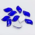Strass en cristal de verre double trou en forme de S bleu pour vêtements de bricolage mariage. - Bleu Roi