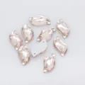 Strass en cristal de verre en forme de S à double trou pour couture DIY de vêtements et robes. - Rouge Eau