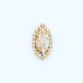 Bouton cristal griffe strass marquise base dorée accessoire vêtement DIY brillant modèle - Champagne Doré