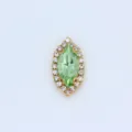 Bouton de strass de cristal à coudre marquise pour décorer vêtements de mariage DIY. - Vert clair