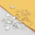 Silberne Metall Anhänger Ösen Großpackung für DIY Schmuckherstellung Halskette Verbinder. - 3x7mm / Silberfarben, 200 Stk.