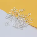 Silver screw eye pins, self-tapping hanging loop hooks for DIY jewelry pendant making crafts. - 5.5x12mm, Pack of 200 / Silver