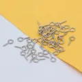 Small metal eye screws, screw hooks and eye pin fasteners for DIY crafts and jewelry making. - 5.5x12mm, Pack of 200 / White K/Silver