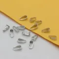 Silberne Anhänger Ösen DIY Schmuckzubehör Metall Verschlüsse für Halsketten 200Stk - 3x7mm / Weiß K, 200 Stk.