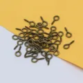 Bronze screw eyes small hanging pins eyelets screw hooks for DIY crafts jewelry making - 5.5x12mm, Pack of 200 / Antique Bronze
