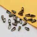 Bronze Metall Anhänger Schlaufe Ösen Verbinder DIY Schmuckherstellung Zubehör Set für Ketten - 3x7mm / Antik-Bronze, 200 Stk.