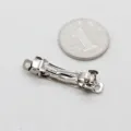 Silberne Metallfeder Haarklammer Rohling Basis DIY handgemachte Schleife Haar Zubehör - 40x10mm 20 Stück