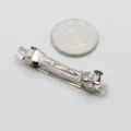 Metall Spange Federclip rohe Haarnadel DIY handgemachte Schleife Zubehör Bastelbedarf Teile - 50x11mm 20 Stück