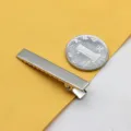 Silberne Metall Krokodil Haarklammer Entenschnabel Clips für DIY Schleife Haarschmuck 20Stk - 46x7,5 mm