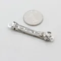 Silberne Metall Haarspange Basis, Federklopp blanko für DIY handgemachte Haarschmuck Accessoires. - 60x11mm 20 Stück