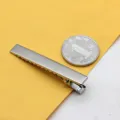 Metall Krokodil Haarklammer DIY Zubehör, silberne Zahnklammer für Schleifen und Haarnadeln. - 57x8,5 mm