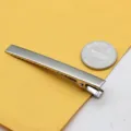 Silberne Metall Krokodil Haarklammern Entenschnabel Haarnadeln für DIY Schleifen 20 Stück - 76x8,8 mm