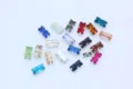 Long rectangular sew-on rhinestones with silver claw settings in various colors DIY - Multicolor