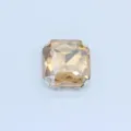 Square glass sew-on rhinestone with silver claw setting, brown DIY apparel accessory variant. - Gold Champagne