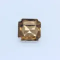 Square brown glass sew-on rhinestone with silver claw base for DIY clothing accessories - Coffee
