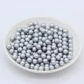Perles imitations nacrées ABS argentées 3-8mm, perles rondes décoratives DIY pour mariage. - Argent Mat