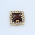 Square rhinestone claw drill 12mm DIY clothing accessory crystal glass wedding dress decoration - 12mm / Medium Purple