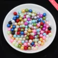 Perles en ABS imitation perle en vrac 3-8mm DIY artisanat fabrication bijoux accessoires - Multicolore