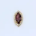 Bouton cristal strass couture marquise verre violet griffe perceuse pour déco robe mariée - Violet Moyen