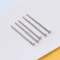 Silver T-pins for DIY jewelry making, metal headpins and linking pins for handmade crafts. - 18mm / White K/Silver