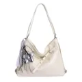 Élégant sac à bandoulière de grande capacité pour femmes mode rétro sac à main multifonctionnel - Avec Pendentif / Blanc