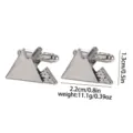 Silver mountain shape metal cufflinks for men business French shirt cuff studs accessory. - Mountain Starry Sky Style (B1554-3)