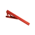 Pince à cravate classique en métal rouge pour hommes, élégant accessoire professionnel. - Rouge Pur