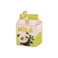 Jolie broche en émail en forme de brique de lait avec panda et texte milk pour vestes. - Style Brique de Lait Panda (C2583-3)