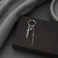 Boucle d'oreilles poignard acier inoxydable style punk streetwear pour femmes hommes - Argent