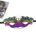 Mascherina misteriosa in pizzo per feste da donna, maschera veneziana colorata. - Colorato