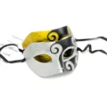 Masquerade party mask Halloween silver gold half face jazz Venetian eye mask for adult - Jazz Set