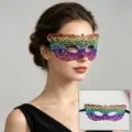 Colorful rainbow lace masquerade mask for Halloween party cosplay half face eye mask accessory. - Zorro (CS-012)